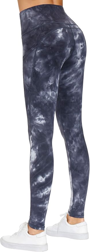 THE GYM PEOPLE Thick High Waist Yoga Pants with Pockets, Tummy Control Workout Running Yoga Leggings for Women