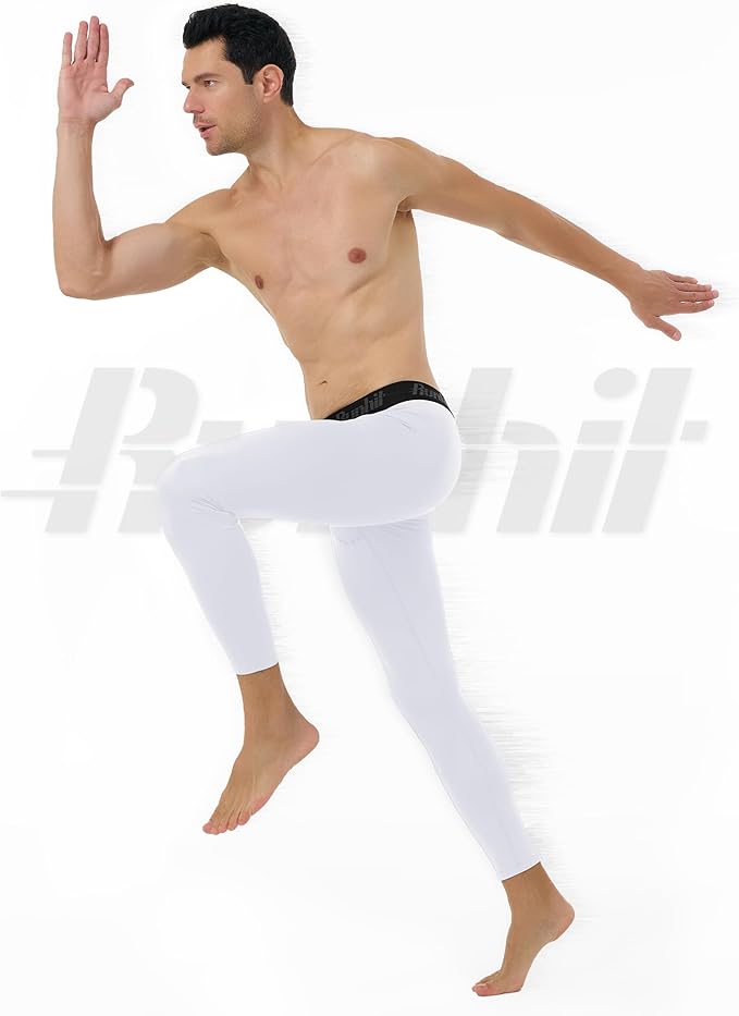 Runhit Men’s Compression Pants Running Tights Workout Leggings Athletic Base Layer Pants for Sports Yoga Basketball