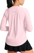 SANTINY Lightweight Long Sleeve Workout Tops for Women Breathable Gym Yoga Athletic Running Hiking Top UPF 50+ Sun Shirts