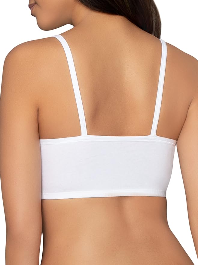 Fruit of the Loom Women's Spaghetti Strap Cotton Sports Bra - All-Day Comfort & Easy Movement