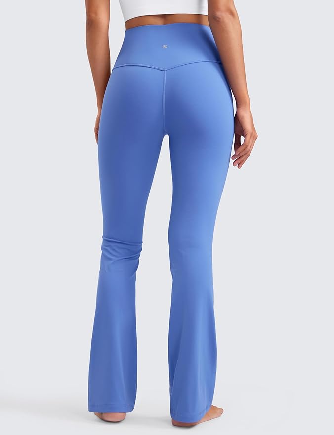 CRZ YOGA Butterluxe Flare Leggings 29"/30.5"/32"/33.5" - High Waist Bootcut Wide Leg Lounge Womens Yoga Pants with Pocket