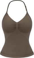 YEOREO SoftHue Impact Longline Strappy Top Women's Halter Workout Tank Tops Backless Gym Longline with Adjustable Strap