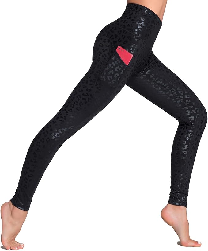 Dragon Fit High Waist Yoga Leggings with 3 Pockets,Tummy Control Workout Running 4 Way Stretch Yoga Pants