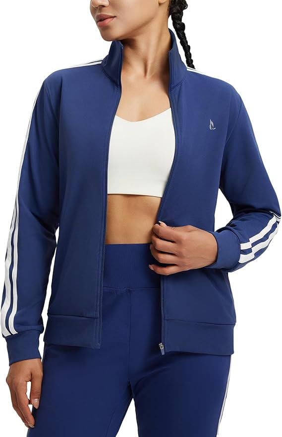baleaf Women's Fleece Running Jackets Full Zip Warm Sweatshirts Jackets Winter Cold Weather Workout Athletic Sports Leisure