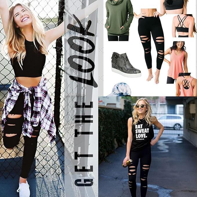 MOREFEEL Leggings with Pockets for Women, High Waisted Tummy Control Workout Hip Lift Yoga Pants Activewear