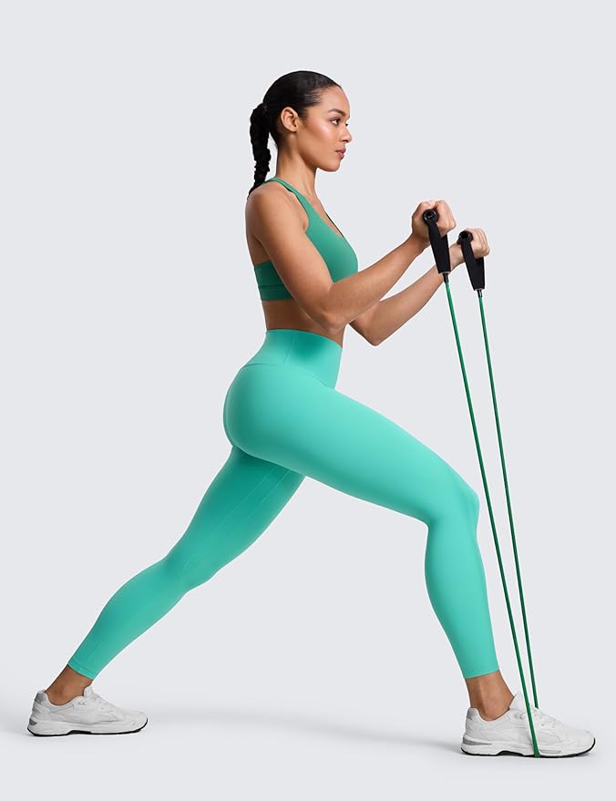 CRZ YOGA SculptAir No Front Seam Yoga Leggings 25" - High Waisted Womens Pants Workout Pilates Athletic V Back Buttery Soft