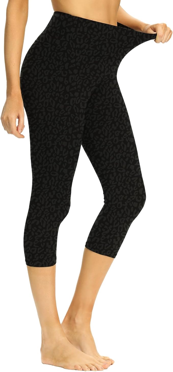 GAYHAY High Waisted Capri Leggings for Women - Soft Slim Yoga Pants for Running Cycling Workout