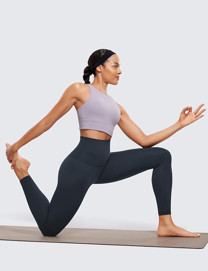 CRZ YOGA Butterluxe Super High Waist Leggings 25"- Buttery Soft Womens Yoga Pants Workout Over Belly