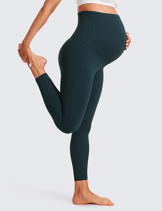 CRZ YOGA Butterluxe Maternity Leggings 25" - Over The Belly Buttery Soft Workout Activewear Yoga Womens Pregnancy Pants
