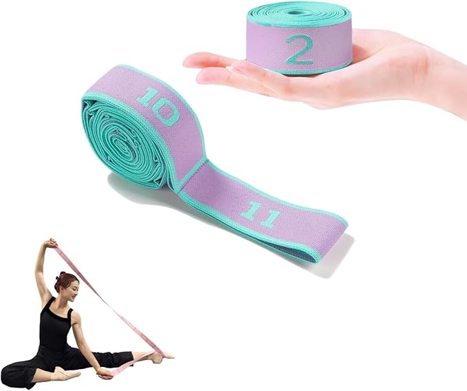 Multi-Loop Stretch Band - Yoga, Pilates, Ballet, and Physical Therapy Stretching Strap for Flexibility, Leg Stretching, and Exercise - Durable Stretching Equipment for Dance and Fitness