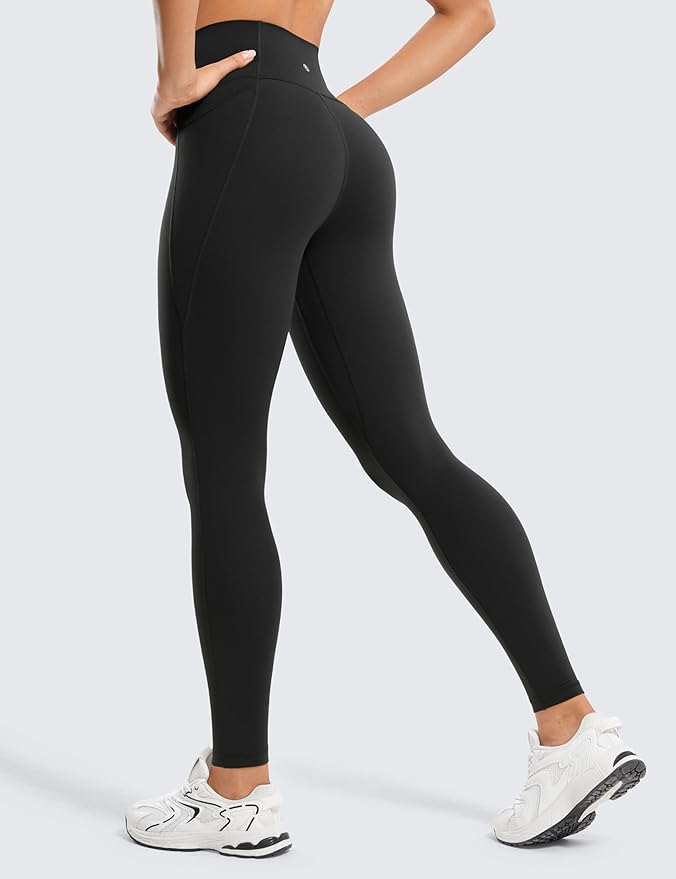 CRZ YOGA Butterluxe Workout Leggings Pockets 28'' - High Waisted Gym Womens Yoga Pants Running Buttery Soft