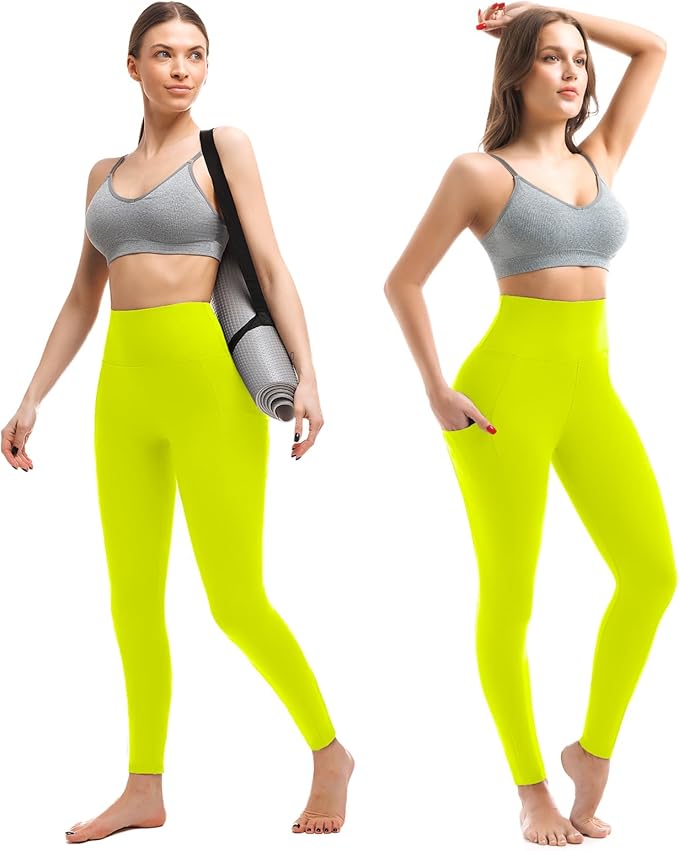 Walifrey Leggings with Pockets for Women, High Waisted Buttery Soft Womens Leggings for Gym Yoga Workout