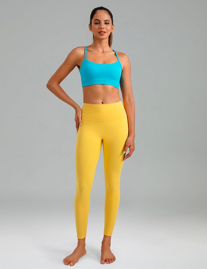 Colorfulkoala Dreamlux No Front Seam Leggings for Women 25"/28" Inseam, High Waisted Buttery Soft Yoga Pants