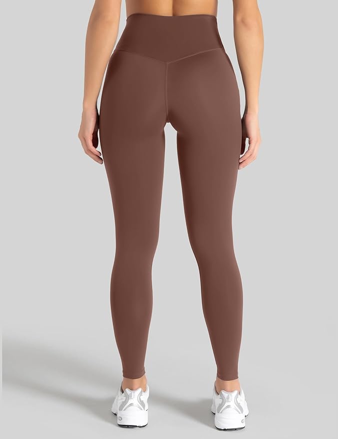 Unthewe Naked-Feel No Front Seam Leggings for Women - High Waisted Buttery Soft Workout Yoga Pants 25"