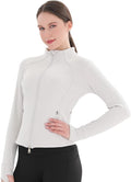 Women's Thermal Yoga Jacket - Thick Warm Full Zip Long Sleeve for Running Gym, Fleece Lined for Cold Weather Winter