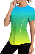 AVOOGUE Women's Short Sleeve Workout Tops Quick Dry Athletic UPF50+ Sun Protection Shirts Gym Hiking Running Yoga Clothes