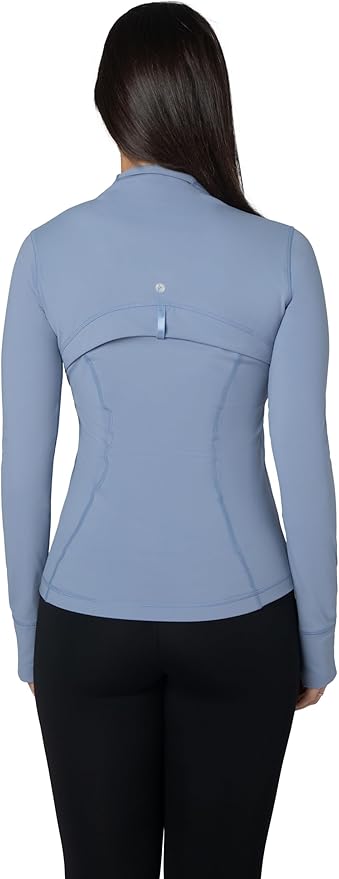 90 Degree By Reflex Full Zip Running Track Jacket Lightweight Athletic Slim Fit Jacket with Thumbholes