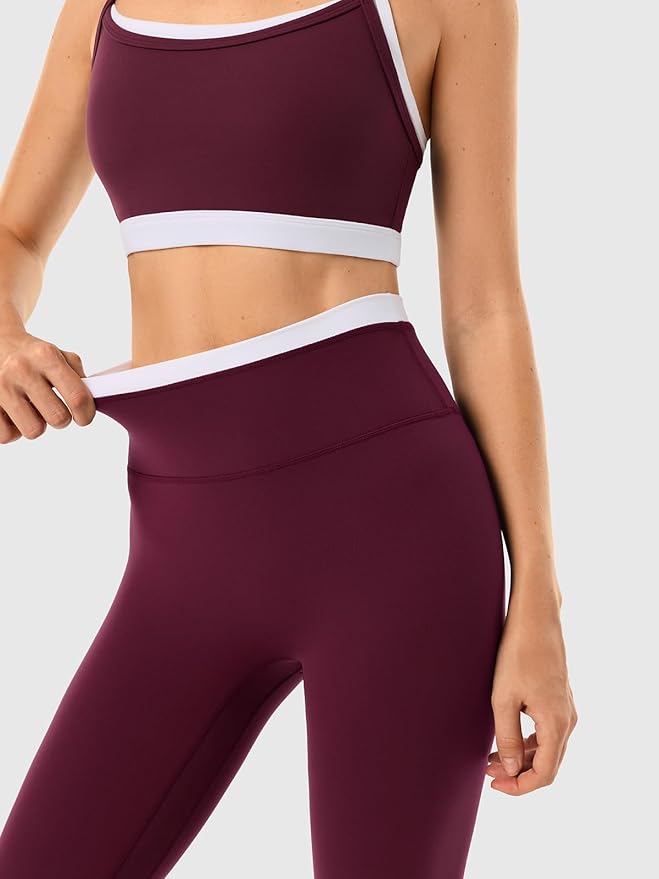 2 Pieces Workout Sets for Women,Seamless Yoga Leggings with Padded Sports Bras,Athletic Matching Outfits,Gym,Casual