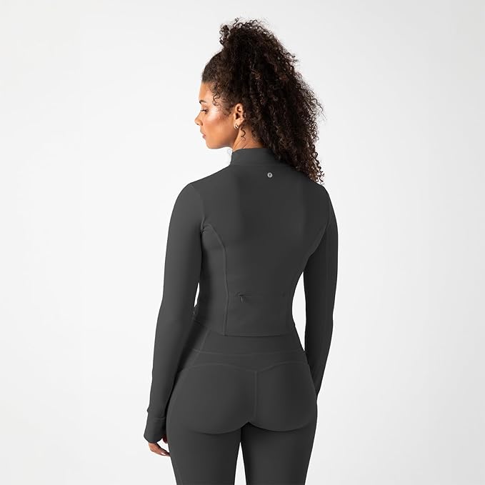 YITTY Active Women's Ultraluxe Full Zip Jacket, Athleisure, 4-Way-Stretch, Thumbholes