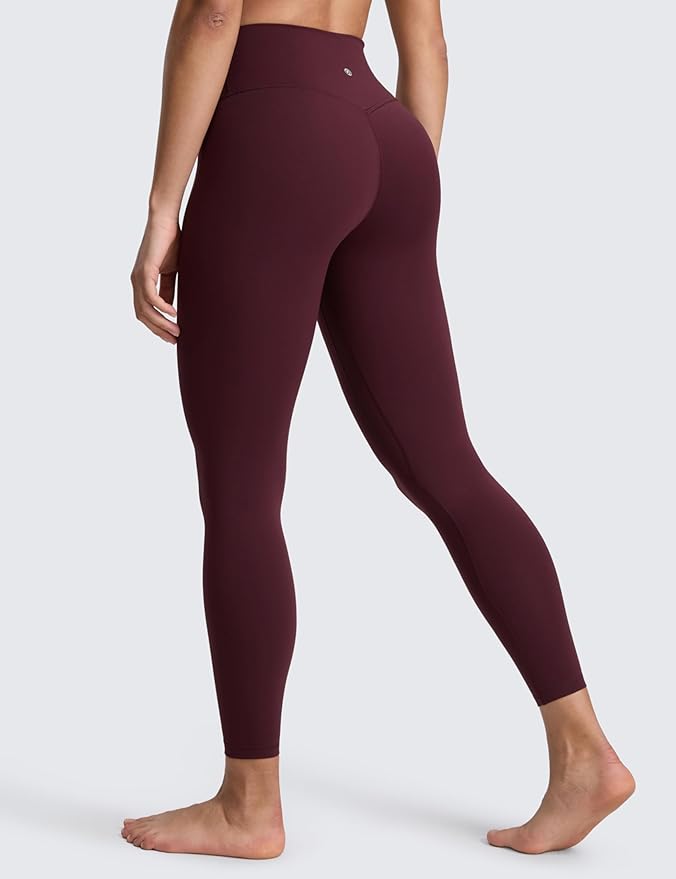 CRZ YOGA SculptAir No Front Seam Yoga Leggings 25" - High Waisted Womens Pants Workout Pilates Athletic V Back Buttery Soft