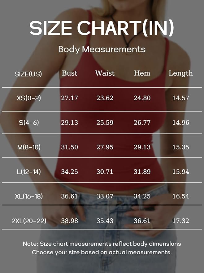 PINKMSTYLE Women's Basic Double Lined Scoop Neck Tank Tops Adjustable Cami Tank Summer Sleeveless Tops