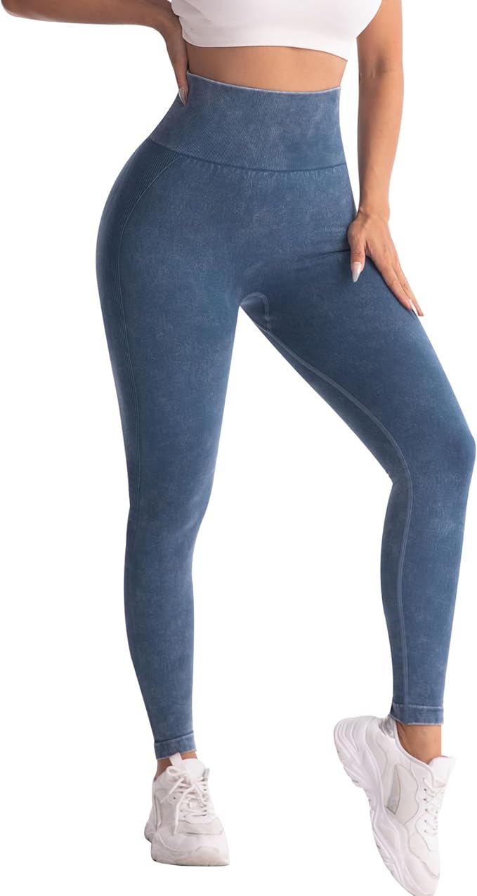 CHRLEISURE Workout Leggings Sets for Women, Gym Scrunch Butt Butt Lifting Seamless Leggings 3 Piece