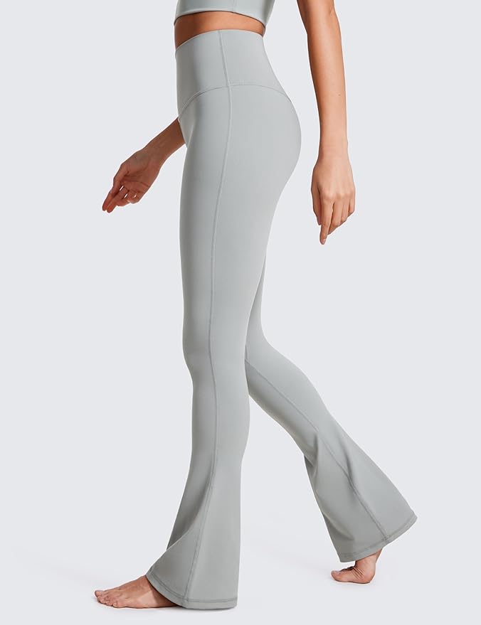 CRZ YOGA Butterluxe Mini Flared Leggings 30"/31.5"/33'' - High Waist Bootcut Casual Lounge Women Yoga Pants with Pocket
