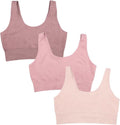 Fruit of the Loom Women's 3-Pack Seamless Full-Coverage Back Smoothing Wireless Bra