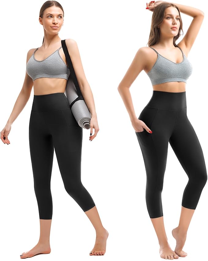 Walifrey Leggings with Pockets for Women, High Waisted Buttery Soft Womens Leggings for Gym Yoga Workout