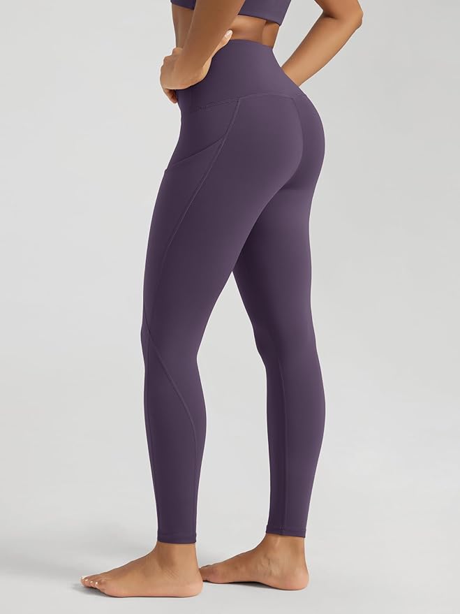 ODODOS Women's High Waisted Yoga Leggings with Pockets, Tummy Control Non See Through Workout Athletic Running Yoga Pants