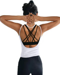 OYANUS Womens Summer Workout Tops Sexy Backless Yoga Shirts Open Back Activewear Running Sports Gym Tank Tops