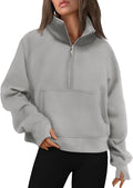 AUTOMET Womens Sweatshirts Half Zip Cropped Pullover Fleece Quarter Zipper Hoodies 2026 Fall Fashion Outfits Clothes