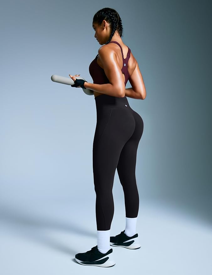 Heathyoga Scrunch Butt Lifting Leggings with Pockets for Women Tummy Control Compression Leggings No Front Seam Yoga Pants