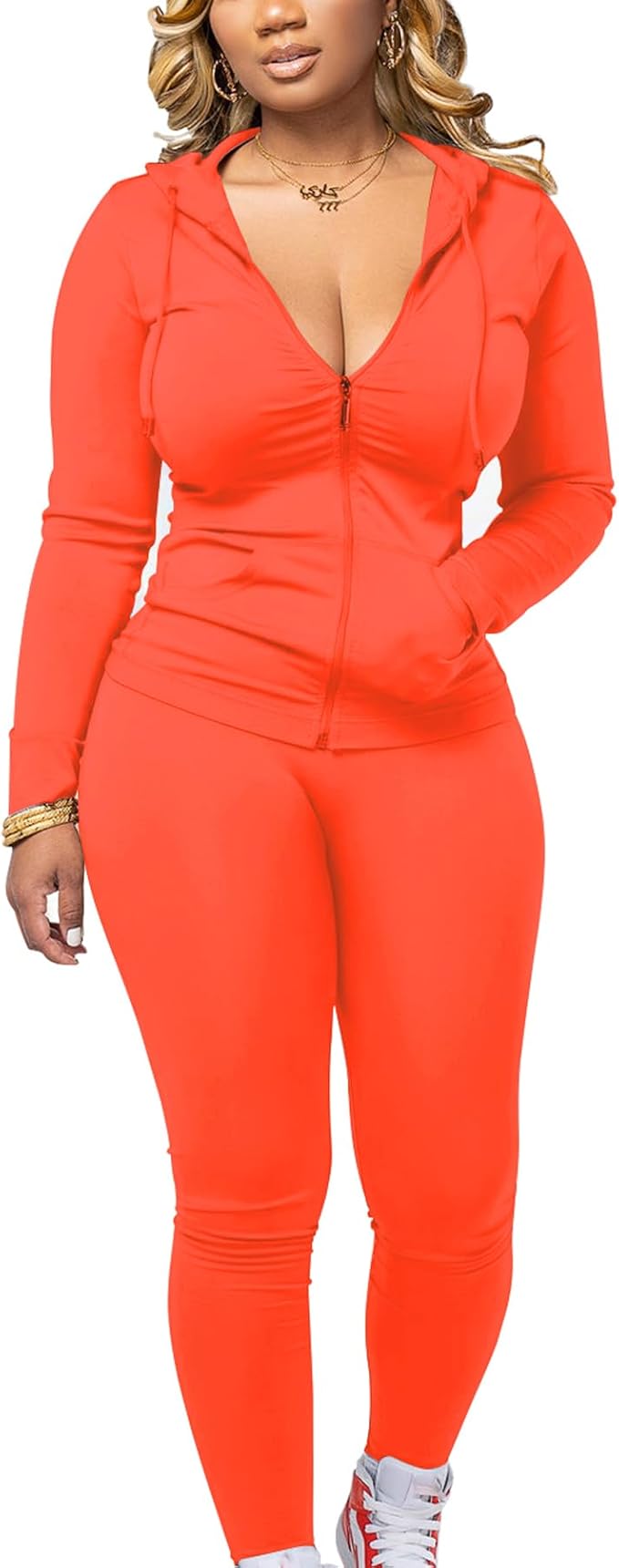Mrskoala Two Piece Outfits for Women Jogger Sets Workout Sweat Suits Tracksuit Pants Set
