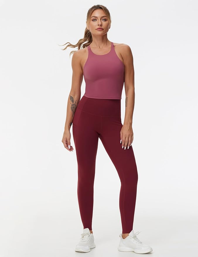 Dragon Fit High Waist Yoga Leggings with 3 Pockets,Tummy Control Workout Running 4 Way Stretch Yoga Pants