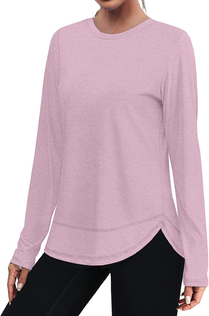 XIEERDUO Women's Workout Tops Long Sleeve Quick Dry Shirts for Hiking Running S-3XL