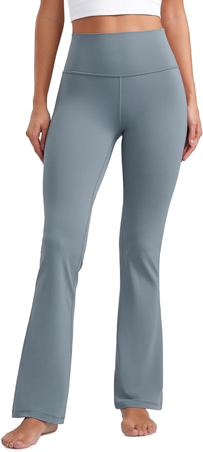 CRZ YOGA Butterluxe Flare Leggings 29"/30.5"/32"/33.5" - High Waist Bootcut Wide Leg Lounge Womens Yoga Pants with Pocket