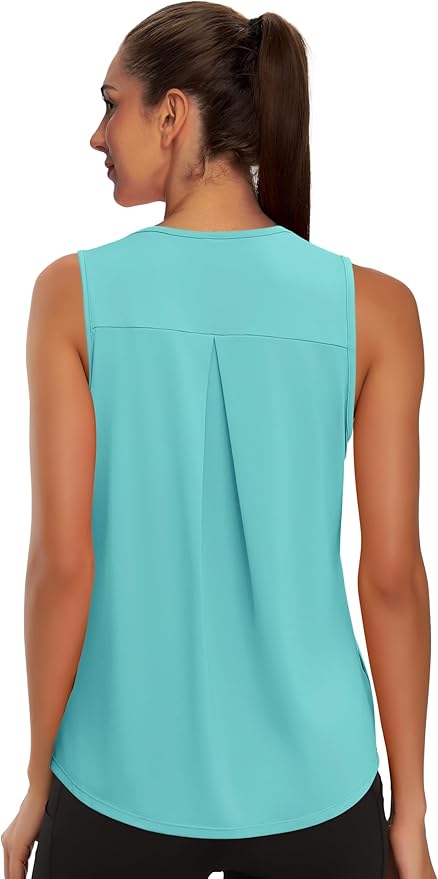 WIHOLL Workout Tops for Women Summer Athletic Tank Tops Sleeveless Shirts Beach Lightweight Gym Clothes
