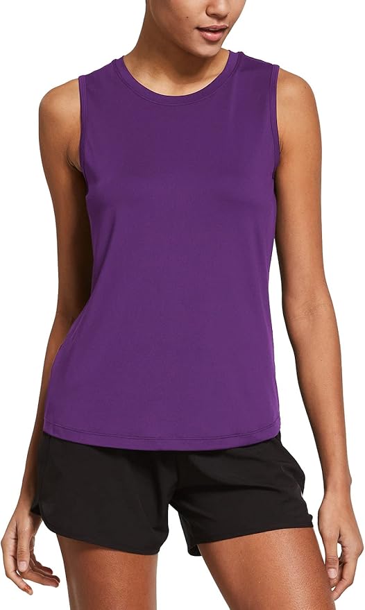 baleaf Workout Tank Tops for Women Sleeveless Running Athletic Loose Fit Yoga Tops Active Shirts Sports Gym Exercise