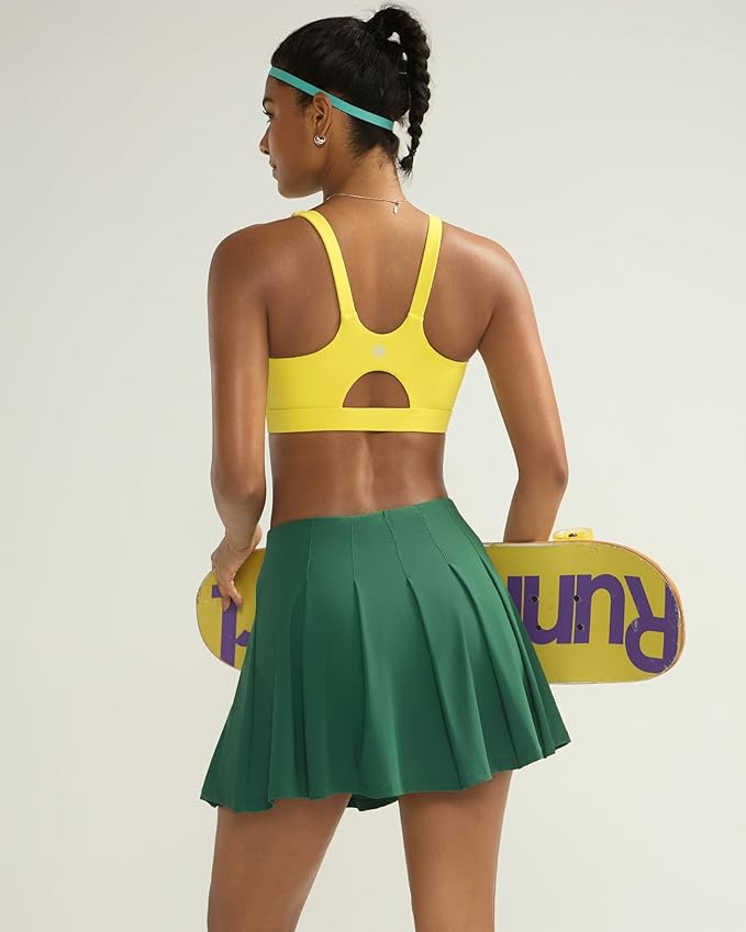 RUNNING GIRL Sports Bra for Women High Support, Molded Cup High Impact Sports Bras for Women with Sewn in Pads