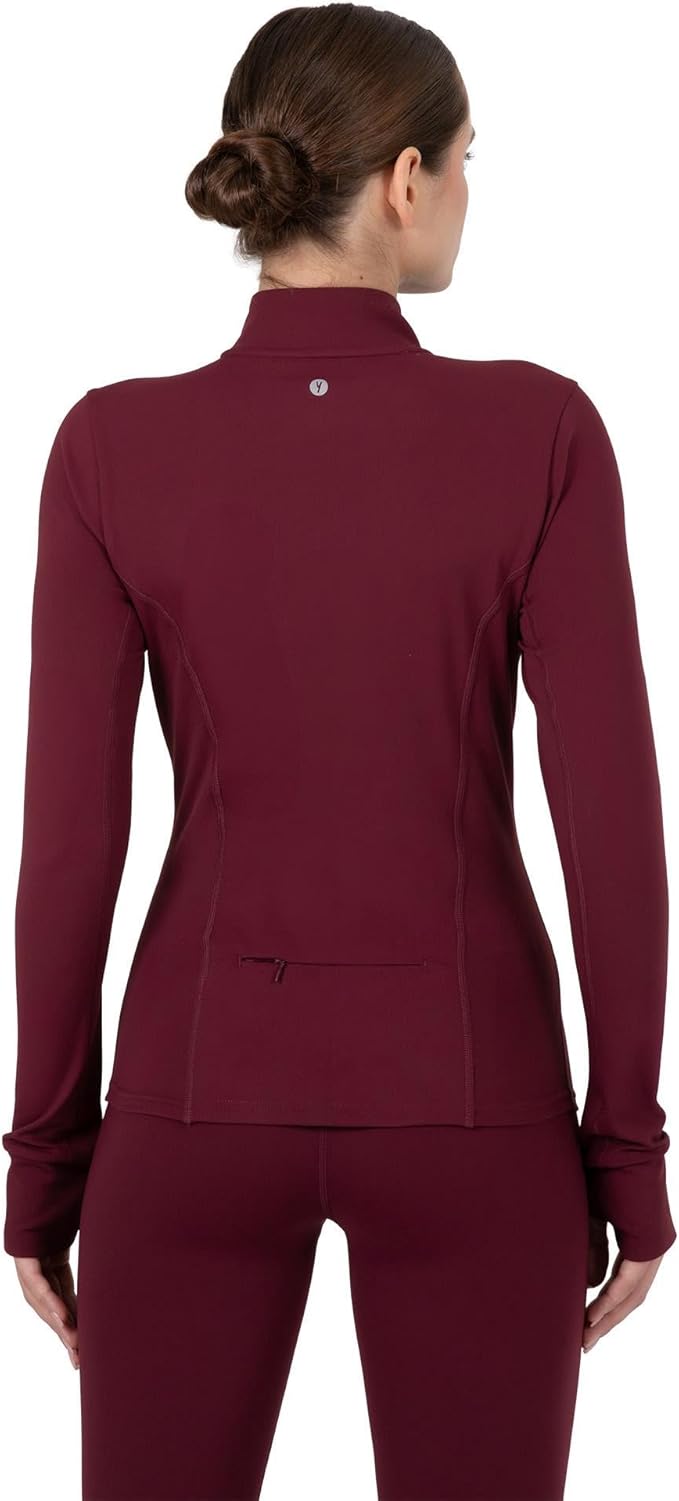 YITTY Active Women's Ultraluxe Full Zip Jacket, Athleisure, 4-Way-Stretch, Thumbholes