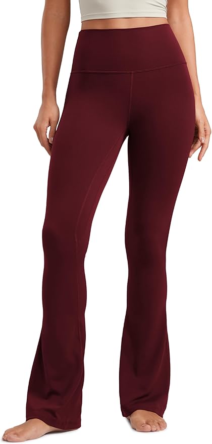CRZ YOGA Butterluxe Mini Flared Leggings 30"/31.5"/33'' - High Waist Bootcut Casual Lounge Women Yoga Pants with Pocket