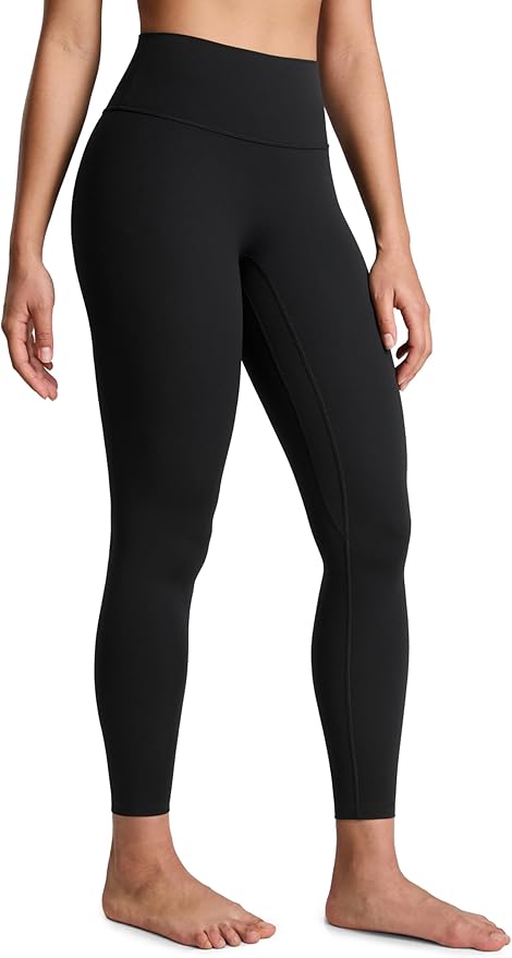 CRZ YOGA SculptAir No Front Seam Yoga Leggings 25" - High Waisted Womens Pants Workout Pilates Athletic V Back Buttery Soft
