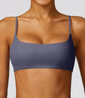 Comper Women's Sports Bra with Thin Straps Stretchy Wirefree Workout Bras Lightweight Workouts Bralette with Removable Pads