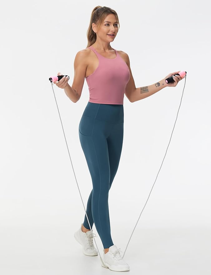 Dragon Fit High Waist Yoga Leggings with 3 Pockets,Tummy Control Workout Running 4 Way Stretch Yoga Pants