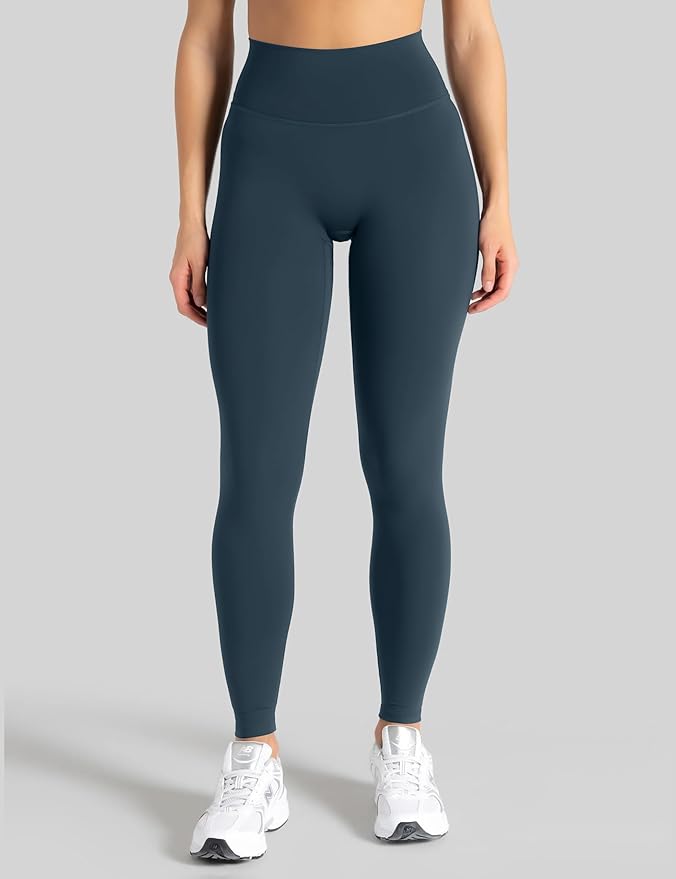Unthewe Naked-Feel No Front Seam Leggings for Women - High Waisted Buttery Soft Workout Yoga Pants 25"