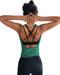 OYANUS Womens Summer Workout Tops Sexy Backless Yoga Shirts Open Back Activewear Running Sports Gym Tank Tops