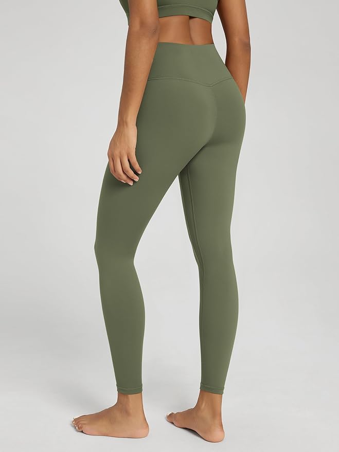 ODODOS Women's Cross Waist Yoga Leggings with Inner Pocket, 23"/25"/28" Gathered Crossover Workout Yoga Pants
