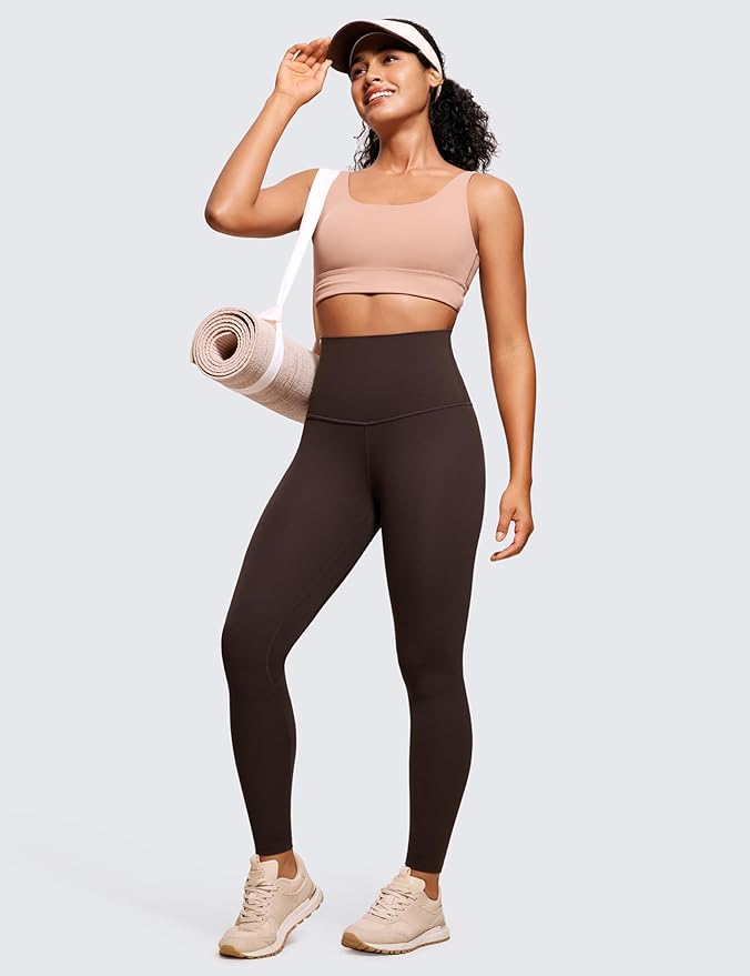 CRZ YOGA Butterluxe Super High Waist Leggings 28" - Full Length Buttery Soft Womens Yoga Pants Over Belly