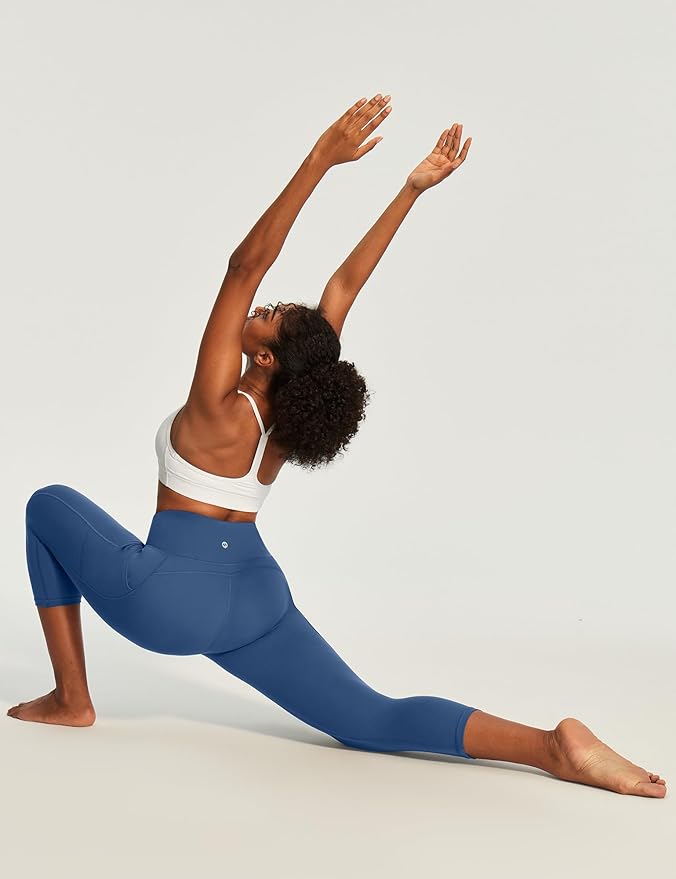 Ewedoos Capri Leggings for Women High Waisted Yoga Pants with Pockets for Women Tummy Control Workout Leggings Yoga Capris